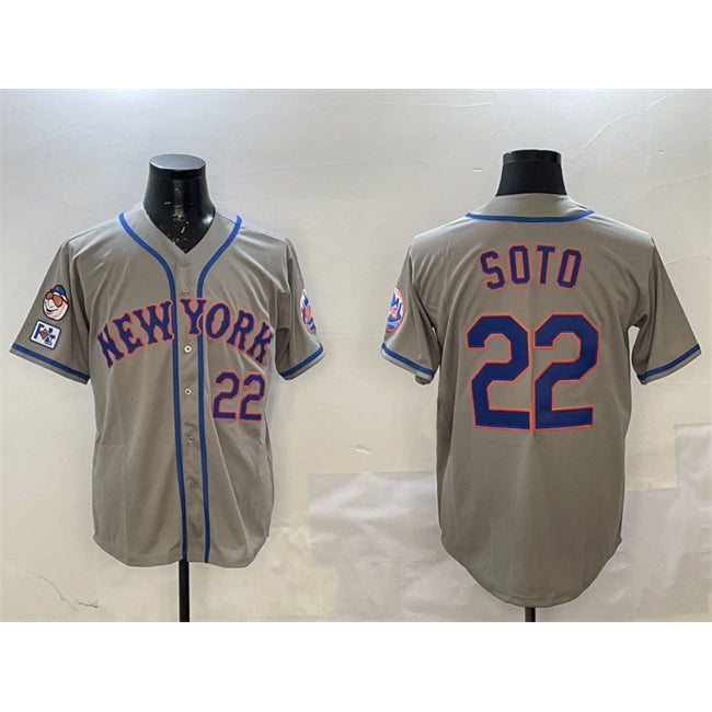 New York Mets #22 Juan Soto Grey JEROMEN 2025 Spring Training Alternate Limited Stitched Jersey