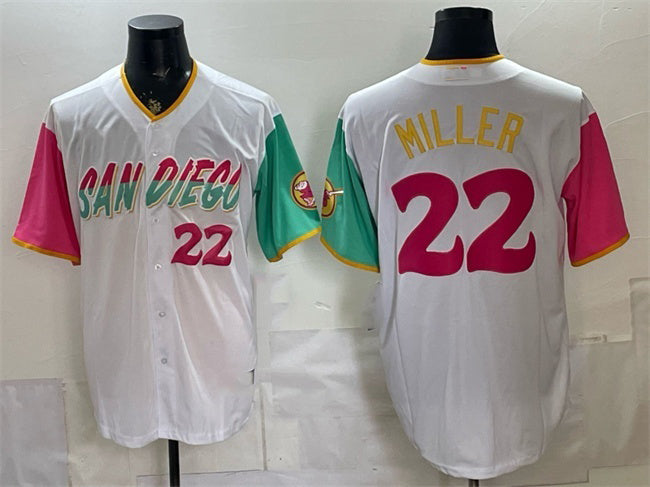 San Diego Padres #22 Mason Miller 2022 White JEROMEN City Connect Cool Base Stitched Jersey
