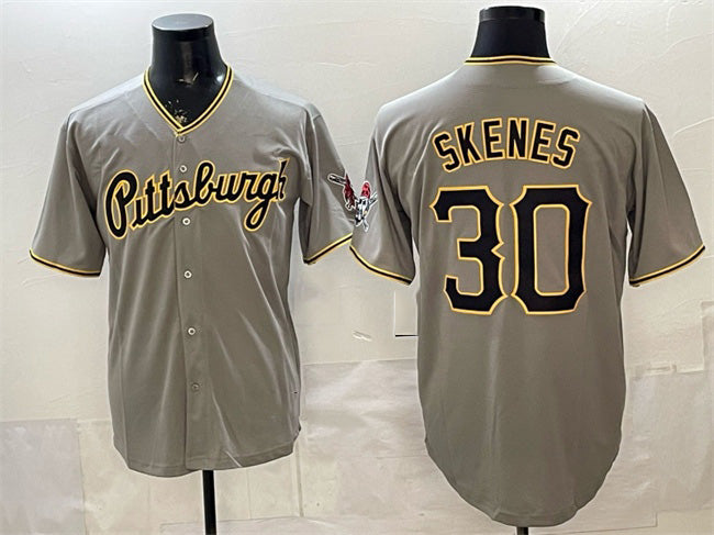Pittsburgh Pirates #30 Paul Skenes Gray JEROMEN Limited Stitched Jersey