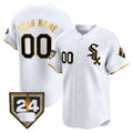 Custom Chicago White Sox 2024 Spring Training Patch Vapor Premier Limited  Jersey ¨C White Gold JEROMEN