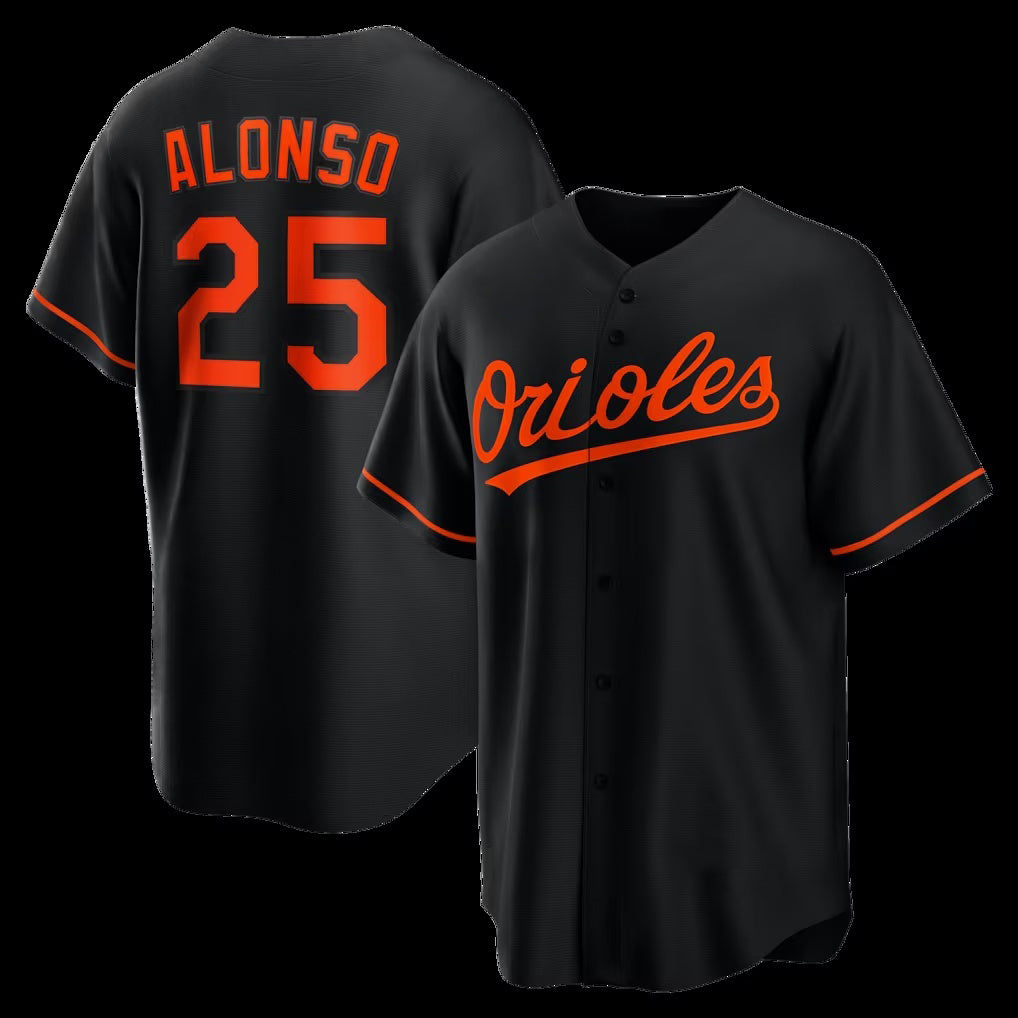 Baltimore Orioles #25 Pete Alonso Black JEROMEN Alternate Replica Jersey