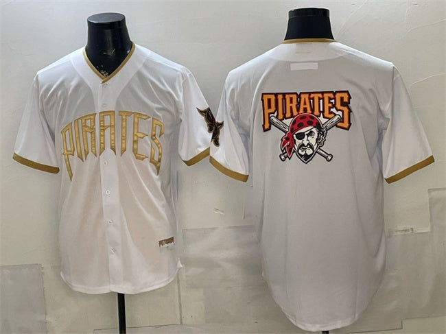 Pittsburgh Pirates Team Big Logo White JEROMEN 2026 City Connect Stadium Stitched Jersey