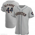 Houston Astros #44 Yordan Alvarez Authentic Gray JEROMEN Road Jerseys