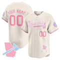 Custom Atlanta Braves Bubblegum Pink Vapor Premier Limited Jersey ¨C Cream JEROMEN