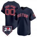 Custom Boston Red Sox 2024 Spring Training Patch Vapor Premier Limited Jersey ¨C Navy JEROMEN