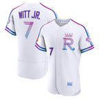 Kansas City Royals #7 Bobby Witt Jr. White JEROMEN 2026 City Connect Authentic Sponsor Patch Jersey