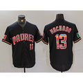 San Diego Padres #13 Manny Machado Black JEROMEN Mexico Cool Base Stitched Jersey