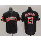 San Diego Padres #13 Manny Machado Black JEROMEN Mexico Cool Base Stitched Jersey
