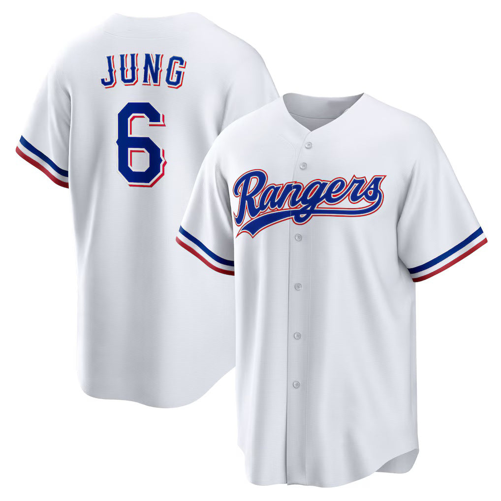 Texas Rangers #6 Josh Jung White JEROMEN Replica Player Jersey