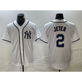 New York Yankees #2 Derek Jeter White JEROMEN Fashion Cool Base Jersey