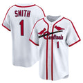 St. Louis Cardinals #1 Ozzie Smith White JEROMEN Throwback Cooperstown Collection Limited Jersey