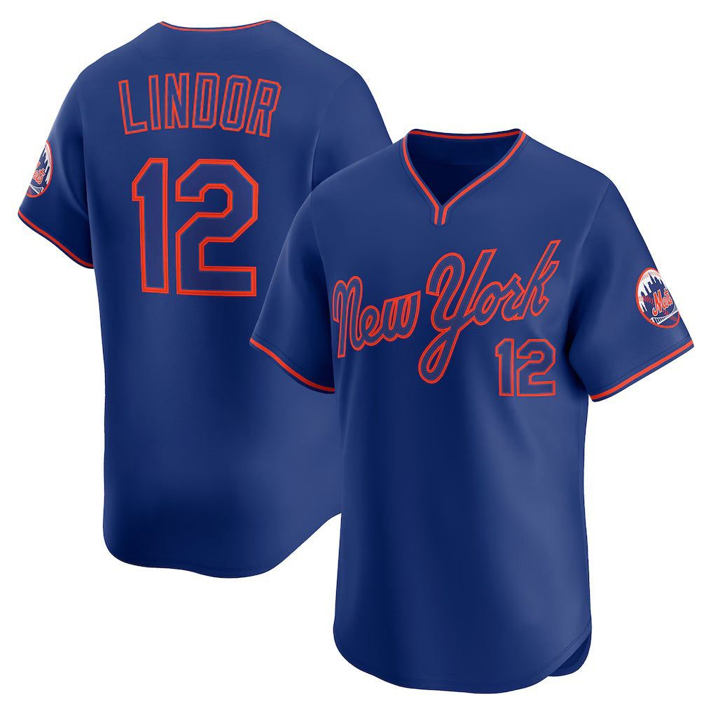 New York Mets #12 Francisco Lindor Royal JEROMEN Alternate Limited Player Jersey