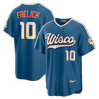 Milwaukee Brewers #10 Sal Frelick Mineral Blue JEROMEN 2026 City Connect Stadium Jersey