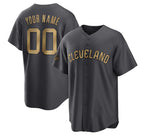 Custom Cleveland Guardians Active Player Charcoal JEROMEN 2022 All-Star Cool Base Stitched Jersey