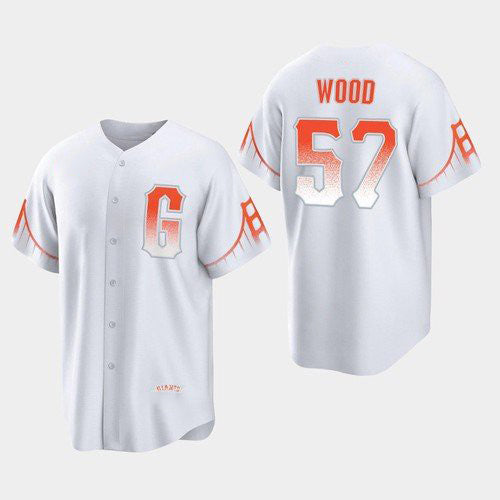 San Francisco Giants #57 Alex Wood White JEROMEN 2021 City Connect Jersey