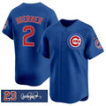 Chicago Cubs #2 Nico Hoerner Royal JEROMEN 'Ryne Sandberg Tribute' Vapor Limited V3 Stitched Jersey