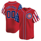 Custom Chicago Cubs 2024 Independence Day Vapor Premier Limited Jersey ¨C Red JEROMEN