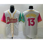 San Diego Padres #13 Manny Machado White JEROMEN NEW 2023 City Connect Cool Base Stitched Jersey