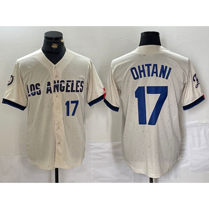 Los Angeles Dodgers #17 Shohei Ohtani Cream JEROMEN 2024 City Connect Limited Stitched Jersey 2