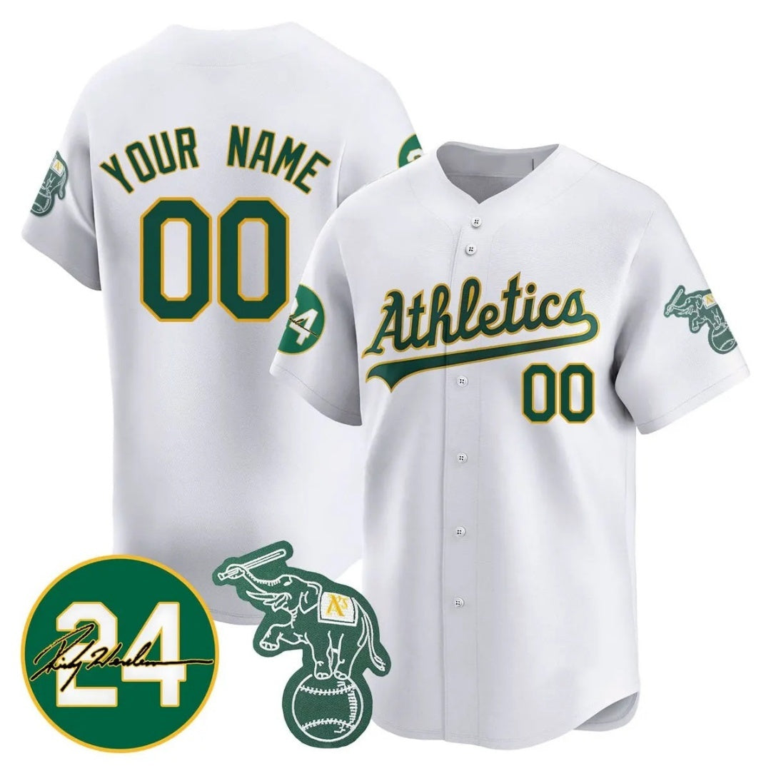 Custom Oakland Athletics White JEROMEN Jersey - Personalized
