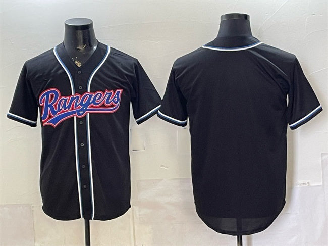 Texas Rangers Blank 2026 Fashion Replica Black JEROMEN Out Stitched Jersey