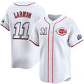 Cincinnati Reds #11 Barry Larkin White JEROMEN 2025 Speedway Classic Home Limited Stitched Jersey