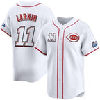 Cincinnati Reds #11 Barry Larkin White JEROMEN 2025 Speedway Classic Home Limited Stitched Jersey