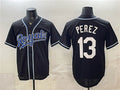 Kansas City Royals #13 Salvador Perez Black JEROMEN 2026 Fashion Replica Black Out Stitched Jersey