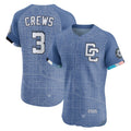 Washington Nationals #3 Dylan Crews Blue JEROMEN 2025 City Connect Elite Player Jersey