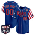 Custom Tampa Bay Rays America 250 Edition Vapor Premier Limited Royal JEROMEN Stitched Jerseys