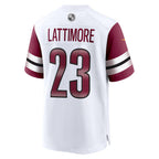 W.Commanders #23 Marshon Lattimore White JEROMEN Game Jersey