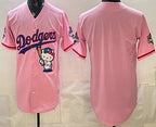 Los Angeles Dodgers Blank Pink JEROMEN Hello Kitty 2025 World Series Champions Limited Jersey