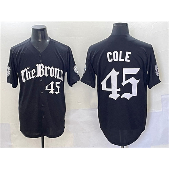 New York Yankees #45 Gerrit Cole Black JEROMEN 'Gothic Legacy Edition' Vapor Premier Limited Stitched Jersey