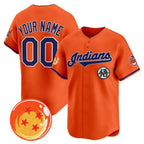 Custom Cleveland Indians x Dragon Ball Orange JEROMEN Vapor Premier Limited Jersey - All Stitched