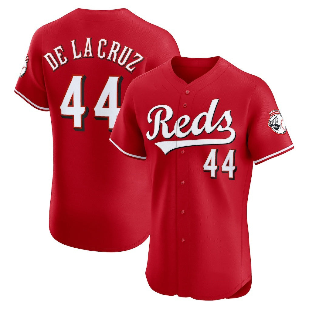 Cincinnati Reds #44 Elly De La Cruz Red JEROMEN Alternate Elite Jersey