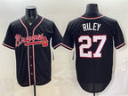 Atlanta Braves #27 Austin Riley 2026 Fashion Replica Black JEROMEN Out Stitched Jersey