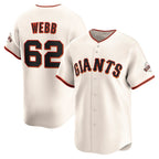 San Francisco Giants #62 Logan Webb Cream JEROMEN Home Limited Player Jersey