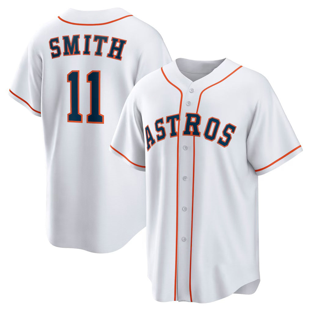 Houston Astros #11 Cam Smith White JEROMEN Home Replica Jersey