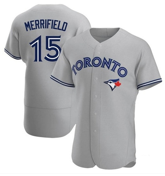 Toronto Blue Jays #15 Whit Merrifield Gray JEROMEN Road Flex Base Player Jersey