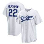 Los Angeles Dodgers #22 Clayton Kershaw White JEROMEN Home 2025 World Series Champions Replica Jersey