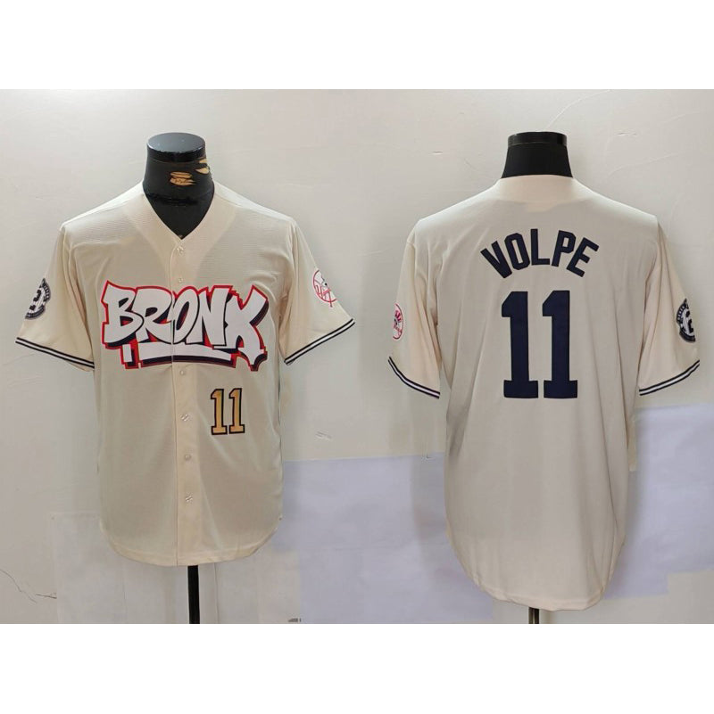 New York Yankees #11 Anthony Volpe Cream JEROMEN Limited Stitched Jerseys