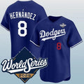 Los Angeles Dodgers #8 Enrique Hern¨¢ndez Blue JEROMEN 2025 World Series Vapor Limited Stitched Jersey