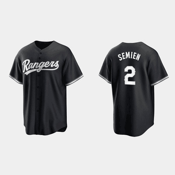 Texas Rangers #2 Marcus Semien Black JEROMEN Cool Base Stitched Jersey