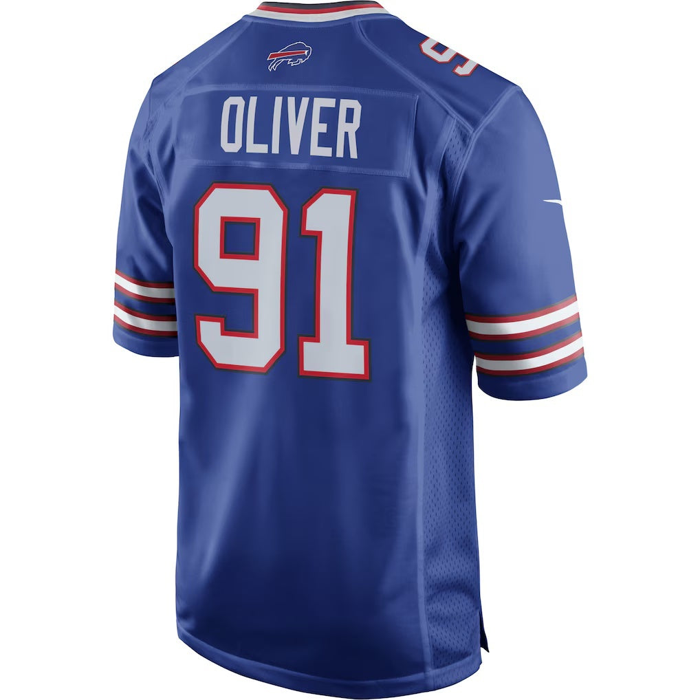 B.Bills #91 Ed Oliver Royal JEROMEN Team Game Player Jersey