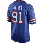 B.Bills #91 Ed Oliver Royal JEROMEN Team Game Player Jersey