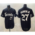Toronto Blue Jays #27 Vladimir Guerrero Jr Black JEROMEN Gothic North Edition Limited Stitched Jersey