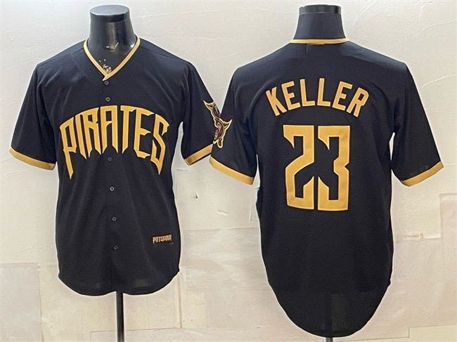 Pittsburgh Pirates #23 Mitch Keller Black JEROMEN 2026 City Connect Stadium Stitched Jersey