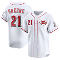 Cincinnati Reds #21 Hunter Greene White JEROMEN Home Limited Player Jersey
