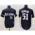 Arizona Diamondbacks #51 Randy Johnson Black JEROMEN 'Gothic Desert Fang Edition' Vapor Premier Limited Stitched Jersey