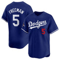 Los Angeles Dodgers #5 Freddie Freeman Royal JEROMEN 2024 World Series Champions Alternate Limited Stitched Jersey